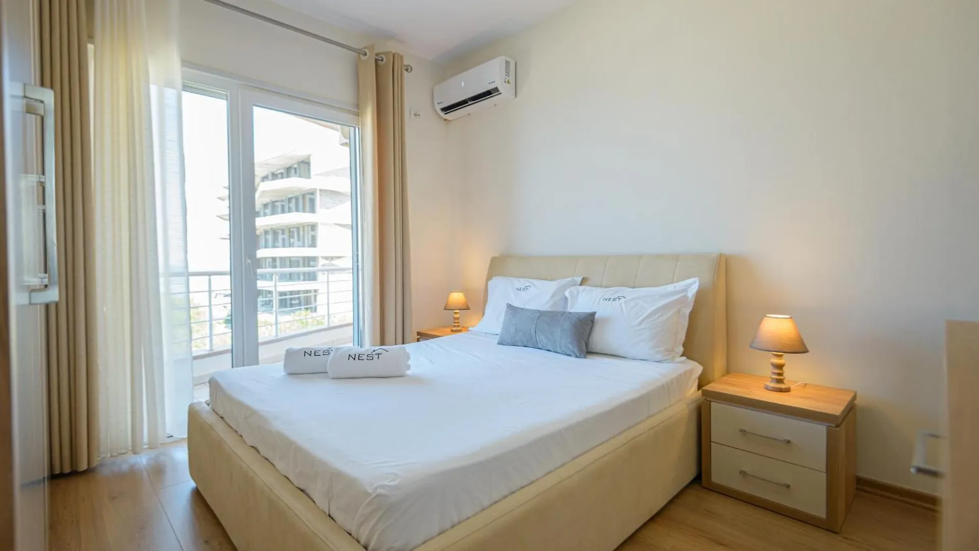 Poseidon Nest - 2Br, 360 Sea View, Office, Pool 0*, Durrës